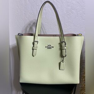 NWOT Coach Mollie 25 Satchel Crossbody (pale lime)